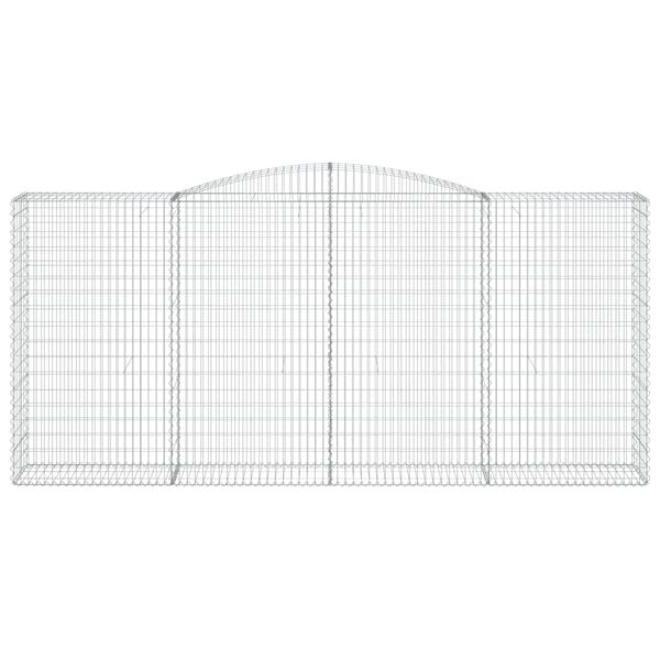 vidaXL 8 db &iacute;ves horganyzott vas gabion kos&aacute;r 400x50x180/200 cm