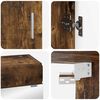 vidaXL F&uuml;rdőszoba b&uacute;tor szett polcokkal TULUM F&uuml;st&ouml;lt t&ouml;lgy Faanyag