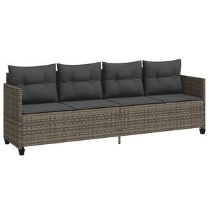 vidaXL sz&uuml;rke polyrattan napoz&oacute;&aacute;gy p&aacute;rn&aacute;val