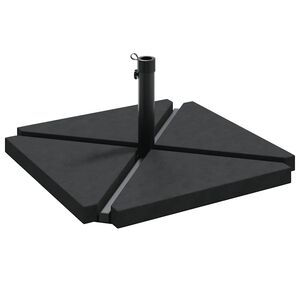 vidaXL 5 darabos kerti napernyő alapk&eacute;szlet gr&aacute;nit &eacute;s ac&eacute;l