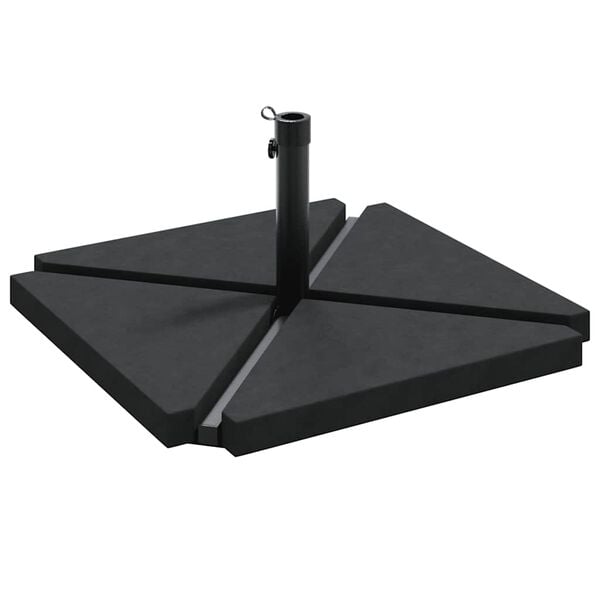 vidaXL 5 darabos kerti napernyő alapk&eacute;szlet gr&aacute;nit &eacute;s ac&eacute;l