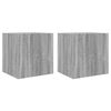 vidaXL 2 db sz&uuml;rke sonoma fali TV-szekr&eacute;ny LED-ekkel 40,5x35x40 cm