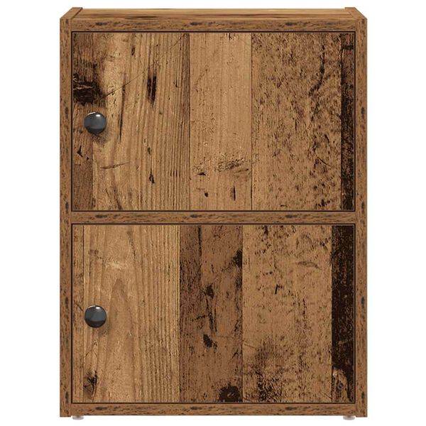 vidaXL antik fa színű szerelt fa könyvespolc 40x24x52 cm