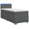vidaXL Boxspring &aacute;gy matraccal &eacute;s LED-del S&ouml;t&eacute;tsz&uuml;rke 90 x 190 cm
