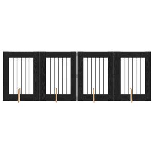 vidaXL Kutyaker&iacute;t&eacute;s &aacute;llv&aacute;nyokkal 4 pcs Fekete T&ouml;lgy 60 x 80 cm