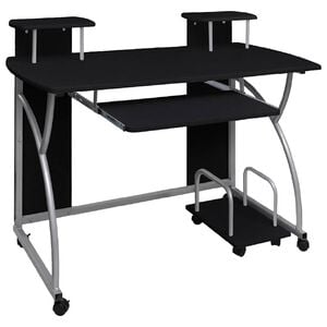 vidaXL fekete szerelt fa sz&aacute;m&iacute;t&oacute;g&eacute;pasztal 110 x 52 x 88,5 cm