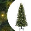 vidaXL Mű kar&aacute;csonyfa 300 LED-del &aacute;llv&aacute;nnyal Z&ouml;ld 240 cm PE &eacute;s PVC