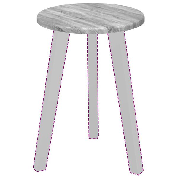 vidaXL Asztallap Szürke Sonoma 30 x 30 x 1,5 cm Faanyag