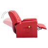 vidaXL piros műbőr dönthető masszázsfotel