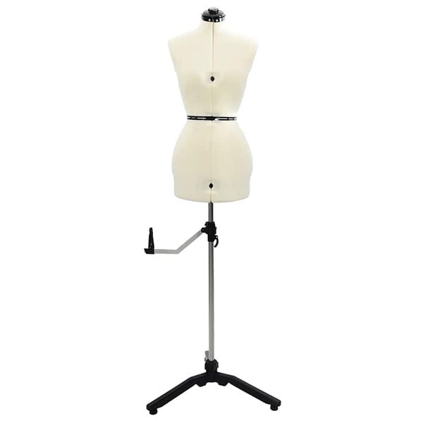 vidaXL Állítható ruha forma női Krém s Bársony
