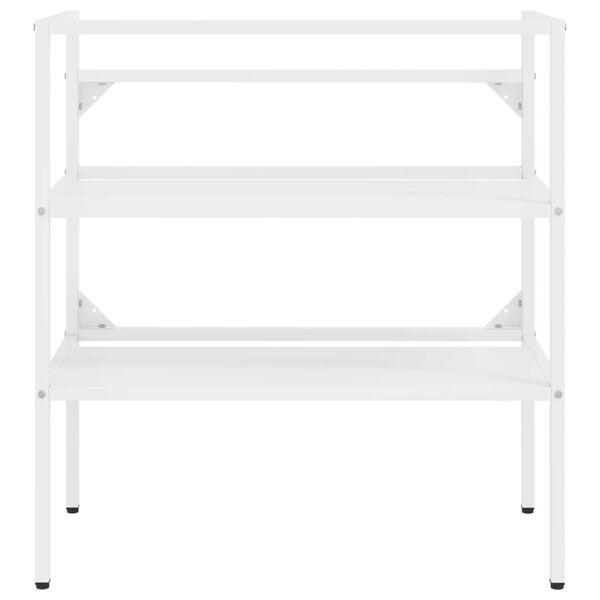 vidaXL fehér vas fürdőszobai mosdókagylóváz beépített mosdóval