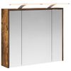 vidaXL F&uuml;rdőszobai t&uuml;k&ouml;rszekr&eacute;ny F&uuml;st&ouml;lt t&ouml;lgy 73,5 x 16 x 62,5 cm