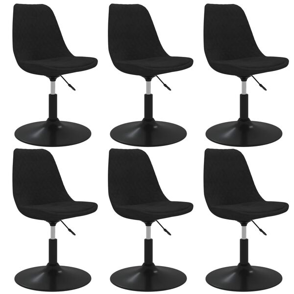 vidaXL 6 db fekete b&aacute;rsony d&ouml;nthető &eacute;tkezősz&eacute;k