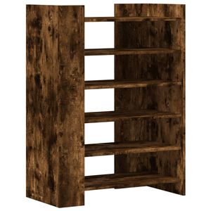 vidaXL f&uuml;st&ouml;s t&ouml;lgy sz&iacute;nű szerelt fa cipőszekr&eacute;ny 74,5 x 37,5 x 100 cm