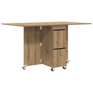 vidaXL &Eacute;tkezőasztal 140 x 80 x 77 cm Szerelt Fa K&eacute;zműves T&ouml;lgy