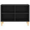 vidaXL fekete TV-szekrény tömör falábakkal 69,5 x 30 x 50 cm