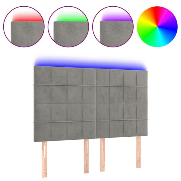 vidaXL vil&aacute;gossz&uuml;rke b&aacute;rsony LED-es fejt&aacute;mla 144x5x118/128 cm