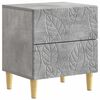 vidaXL &Eacute;jjeli asztal Betonsz&uuml;rke 43 x 34,5 x 48 cm Szerelt Fa