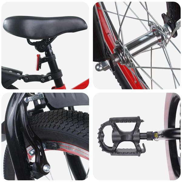 vidaXL Gyerek Bicikli 20 H&uuml;velyk 6-11 &eacute;ves korig aj&aacute;nlott K&eacute;k Fekete