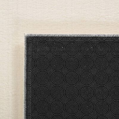 vidaXL krémszínű csúszásmentes rövid szálú mosható szőnyeg 160x230 cm