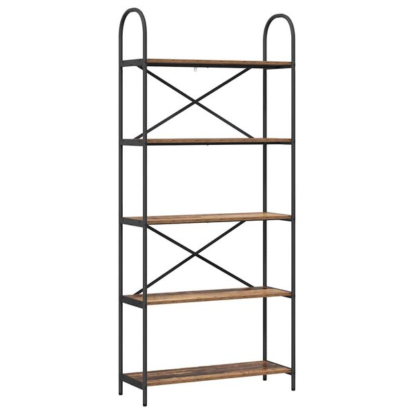 vidaXL K&ouml;nyvespolc &Ouml;reg fa 80 x 30 x 183 cm Faanyag