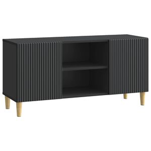 vidaXL TV szekr&eacute;ny Fekete 102 x 34,5 x 50 cm Szerelt Fa