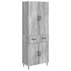 vidaXL Szekr&eacute;ny szett 2 pcs Sz&uuml;rke Sonoma 66 x 34,5 x 89,5 cm