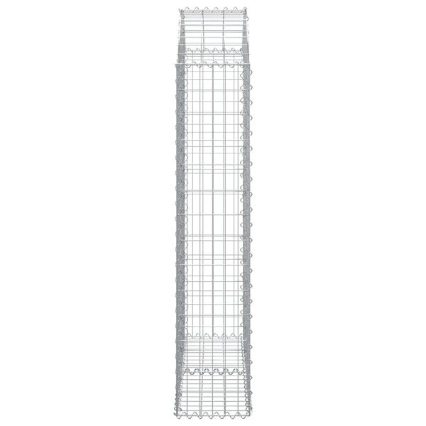 vidaXL &iacute;ves horganyzott vas gabion kos&aacute;r 100x30x140/160 cm
