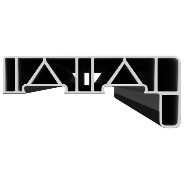 vidaXL Ablakp&aacute;rk&aacute;ny Fekete fa erezettel 160 x 15 x 4,5 cm PVC