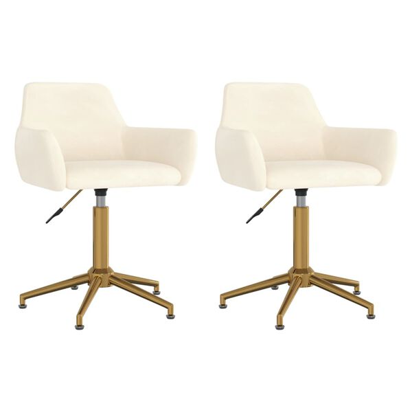 vidaXL 2 db kr&eacute;msz&iacute;nű b&aacute;rsony forg&oacute; &eacute;tkezősz&eacute;k