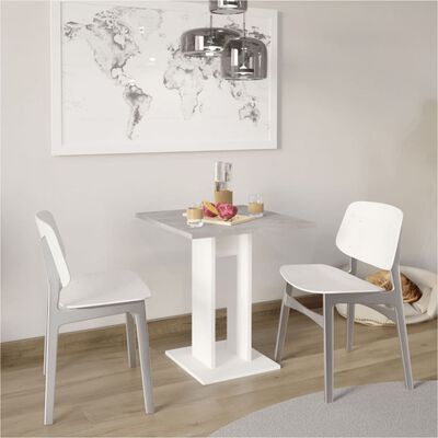 FMD betonszürke és fehér étkezőasztal 70 cm