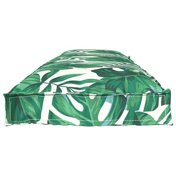 vidaXL Raklap párna padhoz Levélminta 150 x 40 x 8 cm Oxford szövet