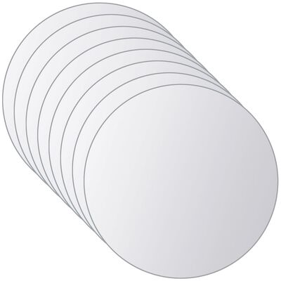 vidaXL 8 darabos, kör-alakú tükörcsempe készlet