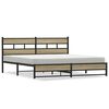 vidaXL sonoma t&ouml;lgy sz&iacute;nű f&eacute;m &aacute;gykeret matrac n&eacute;lk&uuml;l 193 x 203 cm