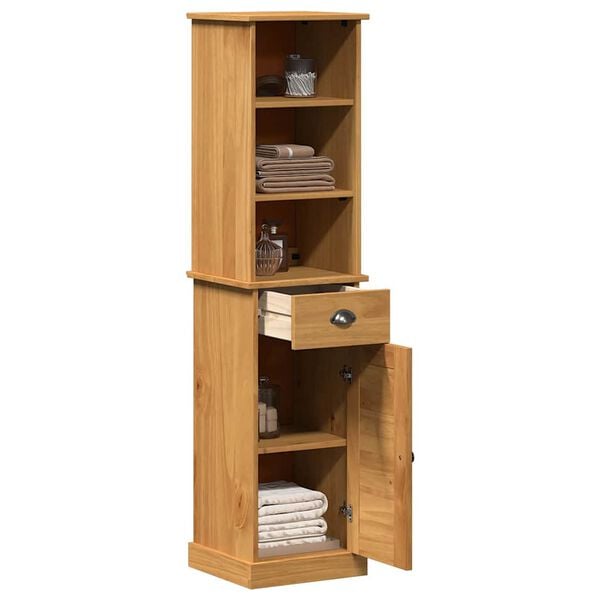 vidaXL F&uuml;rdőszoba b&uacute;tor szett fi&oacute;kkal VIGO 2 pcs Barna &eacute;s M&eacute;zbarna