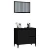 vidaXL 2 r&eacute;szes fekete szerelt fa f&uuml;rdőszobai b&uacute;torszett