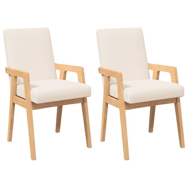 vidaXL 2 db t&ouml;m&ouml;rfa gumib&oacute;l k&eacute;sz&uuml;lt &eacute;tkezősz&eacute;kek p&aacute;rn&aacute;kkal