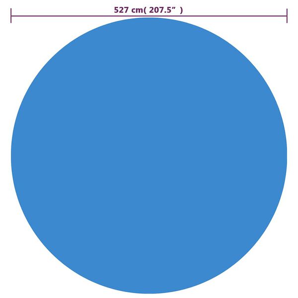 vidaXL kék polietilén medencetakaró 527 cm