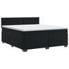 vidaXL Boxspring &aacute;gy matraccal fejt&aacute;ml&aacute;val Fekete 200 x 200 cm B&aacute;rsony