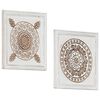 vidaXL Műv&eacute;szeti Dekor&aacute;ci&oacute; 2 db 40 x 40 x 1,5 cm M&eacute;rn&ouml;ki fa