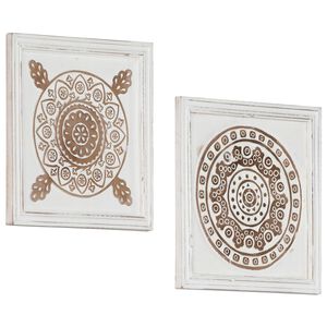 vidaXL Műv&eacute;szeti Dekor&aacute;ci&oacute; 2 db 40 x 40 x 1,5 cm M&eacute;rn&ouml;ki fa
