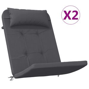 vidaXL 2 db antracitsz&uuml;rke oxford-sz&ouml;vet Adirondack-sz&eacute;kp&aacute;rna