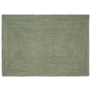 vidaXL Ter&uuml;leti szőnyeg Olajz&ouml;ld 140 x 200 cm Juta