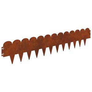 vidaXL Fűszeg&eacute;lyez&eacute;s 20 db 103 x 20 cm Ac&eacute;l Rozsd&aacute;s