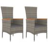 vidaXL 2 db sz&uuml;rke polyrattan kerti sz&eacute;k p&aacute;rn&aacute;val