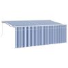 vidaXL Beh&uacute;zhat&oacute; napellenző K&eacute;k 350 x 200 cm sz&ouml;vet