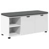vidaXL Előt&eacute;r pad p&aacute;rn&aacute;val Feh&eacute;r 100 x 38 x 46 cm Műanyag Fa &eacute;s Sz&ouml;vet