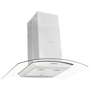 vidaXL rozsdamentes ac&eacute;l sziget p&aacute;raelsz&iacute;v&oacute; 90 cm 756 m&sup3;/&oacute;ra LED
