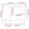 vidaXL Éjjeliszekrény fiókkal 2 pcs Öreg fa 45 x 34 x 44 cm Faanyag