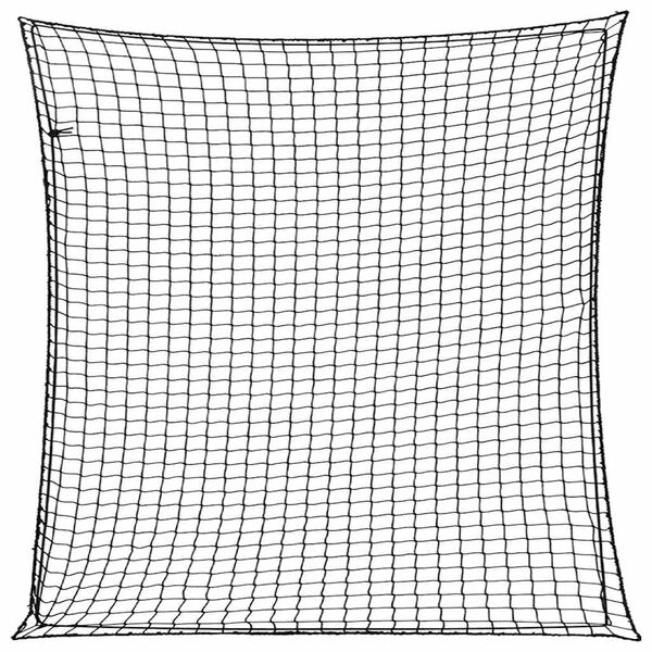 vidaXL fekete polipropil&eacute;n ut&aacute;nfut&oacute;h&aacute;l&oacute; elasztikus k&ouml;t&eacute;llel 3 x 3 m